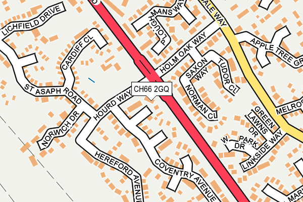 CH66 2GQ map - OS OpenMap – Local (Ordnance Survey)