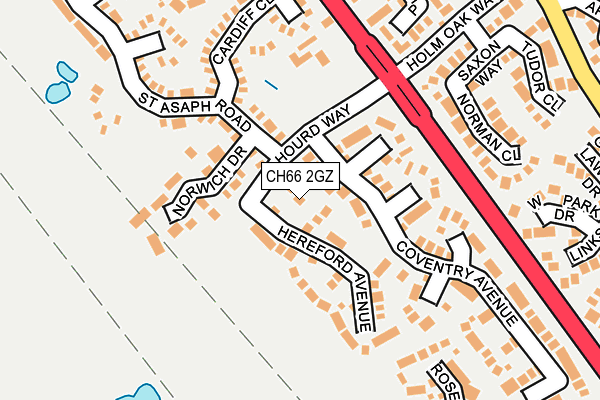 CH66 2GZ map - OS OpenMap – Local (Ordnance Survey)