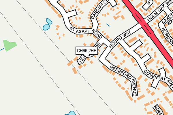 CH66 2HF map - OS OpenMap – Local (Ordnance Survey)