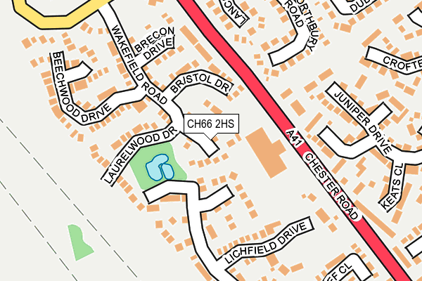 CH66 2HS map - OS OpenMap – Local (Ordnance Survey)