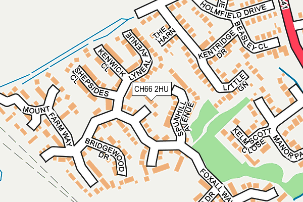 CH66 2HU map - OS OpenMap – Local (Ordnance Survey)