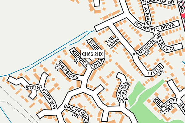 CH66 2HX map - OS OpenMap – Local (Ordnance Survey)