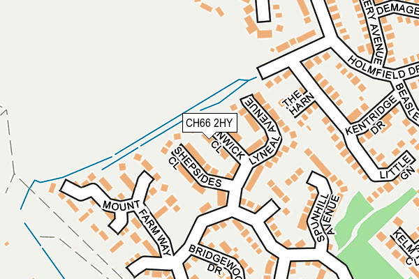 CH66 2HY map - OS OpenMap – Local (Ordnance Survey)