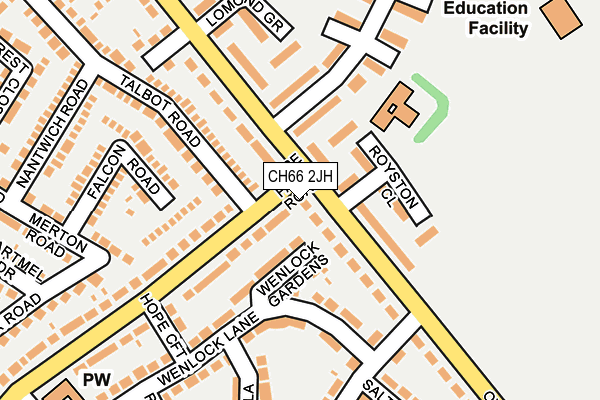 CH66 2JH map - OS OpenMap – Local (Ordnance Survey)