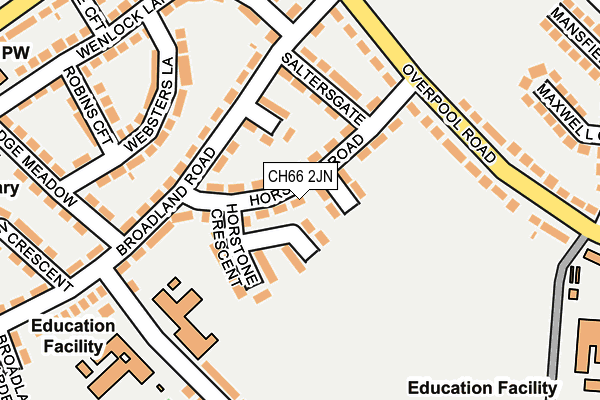 CH66 2JN map - OS OpenMap – Local (Ordnance Survey)