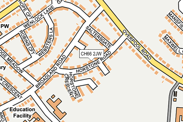 CH66 2JW map - OS OpenMap – Local (Ordnance Survey)