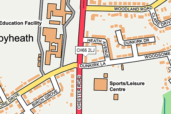 CH66 2LJ map - OS OpenMap – Local (Ordnance Survey)