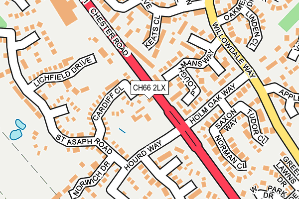 CH66 2LX map - OS OpenMap – Local (Ordnance Survey)