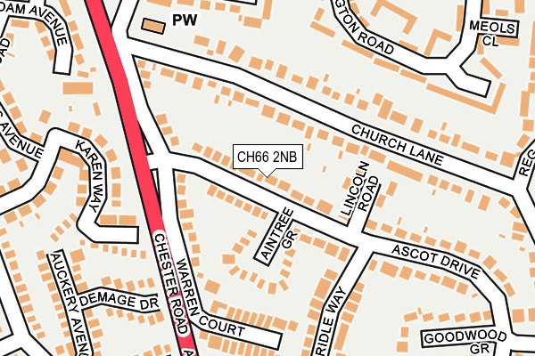 CH66 2NB map - OS OpenMap – Local (Ordnance Survey)