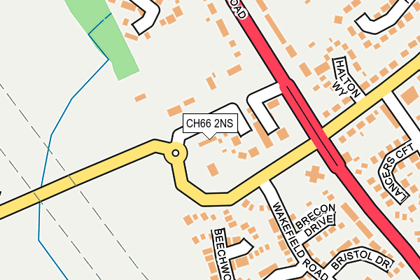 CH66 2NS map - OS OpenMap – Local (Ordnance Survey)