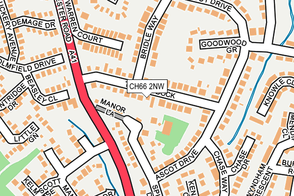 CH66 2NW map - OS OpenMap – Local (Ordnance Survey)