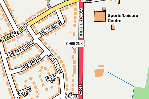 CH66 2NX map - OS OpenMap – Local (Ordnance Survey)