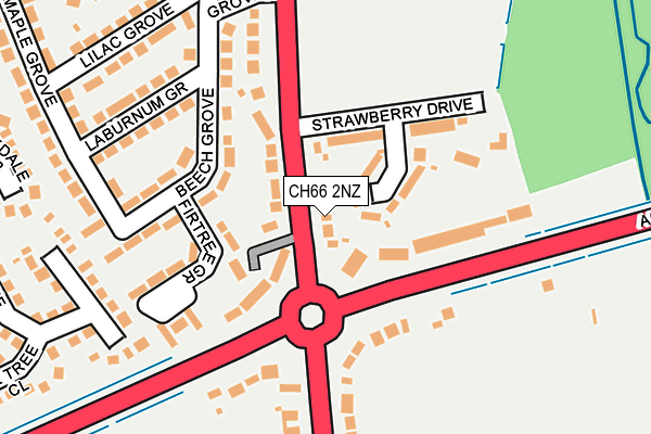 CH66 2NZ map - OS OpenMap – Local (Ordnance Survey)