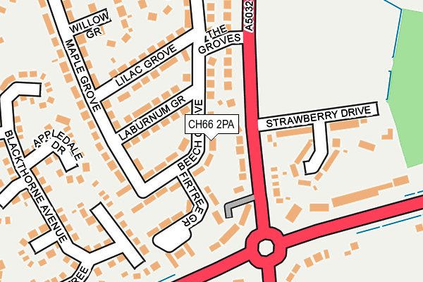 CH66 2PA map - OS OpenMap – Local (Ordnance Survey)