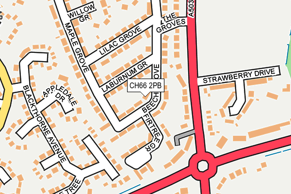 CH66 2PB map - OS OpenMap – Local (Ordnance Survey)