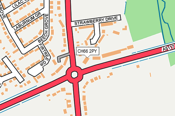 CH66 2PY map - OS OpenMap – Local (Ordnance Survey)