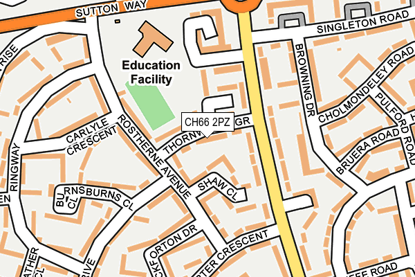 CH66 2PZ map - OS OpenMap – Local (Ordnance Survey)