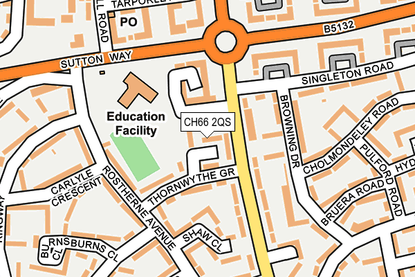 CH66 2QS map - OS OpenMap – Local (Ordnance Survey)