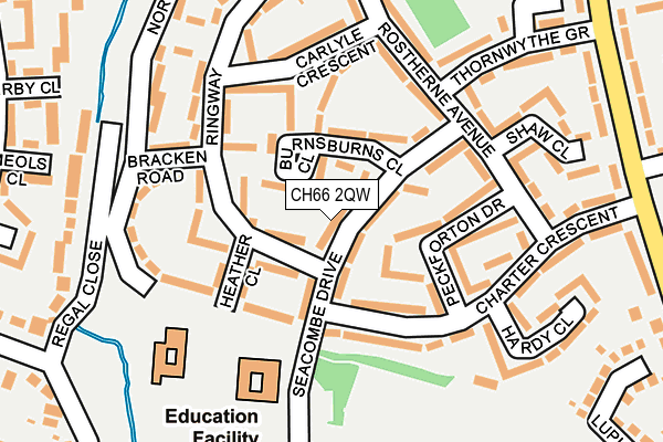 CH66 2QW map - OS OpenMap – Local (Ordnance Survey)