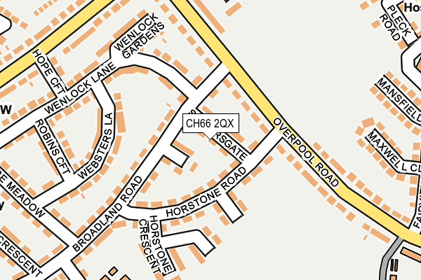 CH66 2QX map - OS OpenMap – Local (Ordnance Survey)