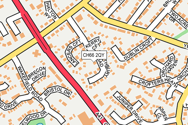 CH66 2QY map - OS OpenMap – Local (Ordnance Survey)