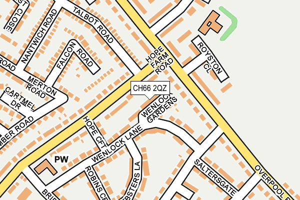 CH66 2QZ map - OS OpenMap – Local (Ordnance Survey)