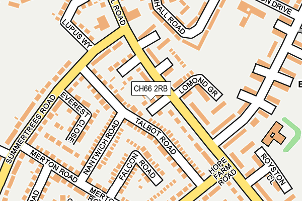 CH66 2RB map - OS OpenMap – Local (Ordnance Survey)