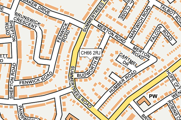 CH66 2RJ map - OS OpenMap – Local (Ordnance Survey)