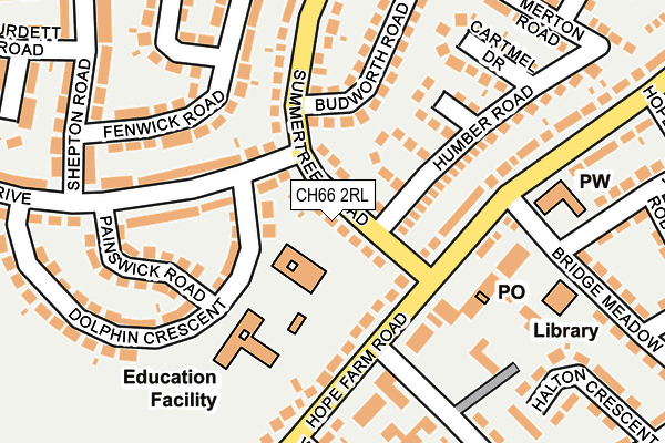 CH66 2RL map - OS OpenMap – Local (Ordnance Survey)