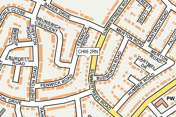 CH66 2RN map - OS OpenMap – Local (Ordnance Survey)