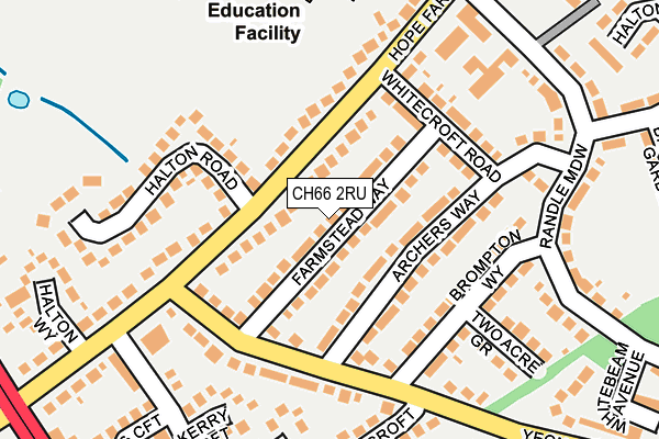 CH66 2RU map - OS OpenMap – Local (Ordnance Survey)