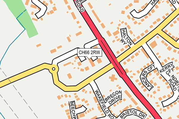 CH66 2RW map - OS OpenMap – Local (Ordnance Survey)