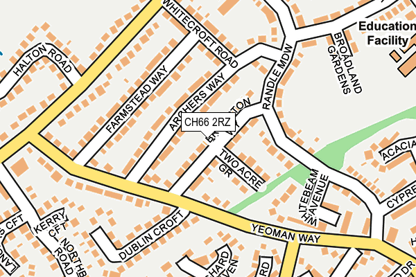 CH66 2RZ map - OS OpenMap – Local (Ordnance Survey)