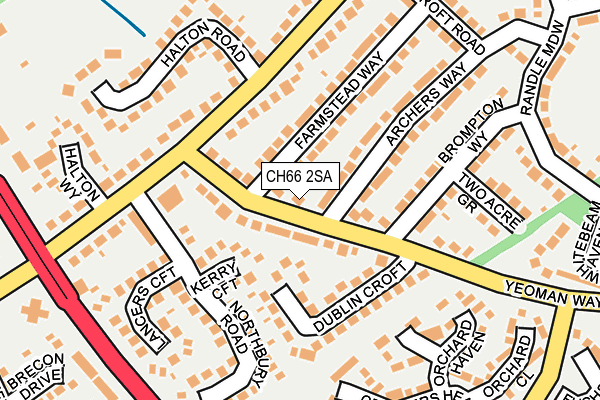 CH66 2SA map - OS OpenMap – Local (Ordnance Survey)