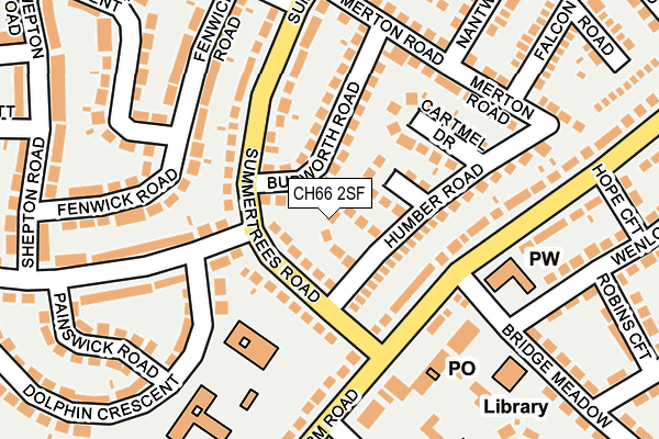 CH66 2SF map - OS OpenMap – Local (Ordnance Survey)