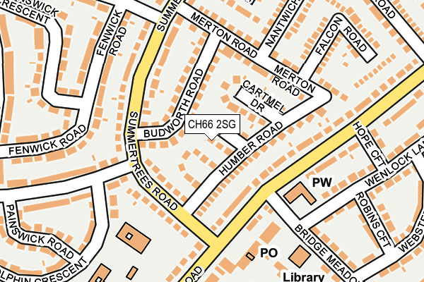 CH66 2SG map - OS OpenMap – Local (Ordnance Survey)