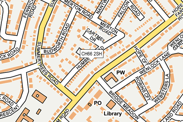 CH66 2SH map - OS OpenMap – Local (Ordnance Survey)