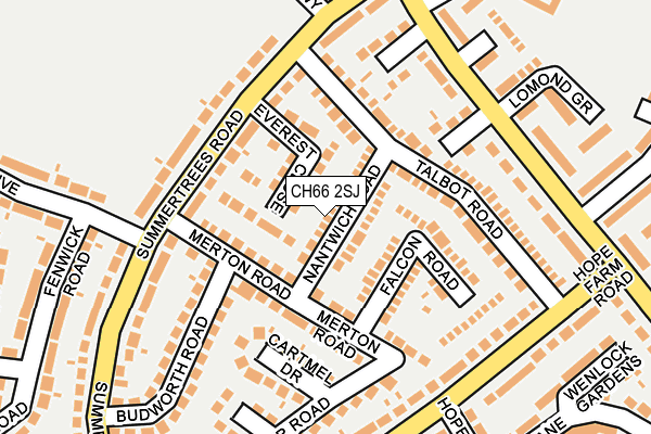 CH66 2SJ map - OS OpenMap – Local (Ordnance Survey)