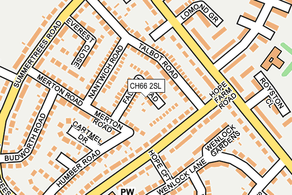 CH66 2SL map - OS OpenMap – Local (Ordnance Survey)