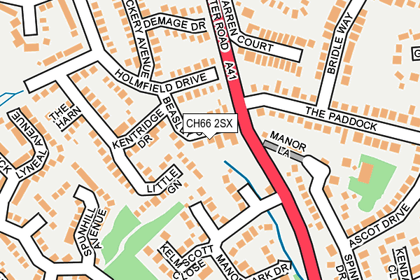 CH66 2SX map - OS OpenMap – Local (Ordnance Survey)