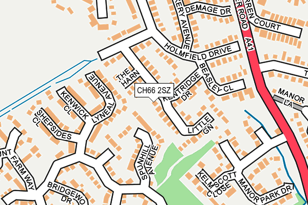 CH66 2SZ map - OS OpenMap – Local (Ordnance Survey)