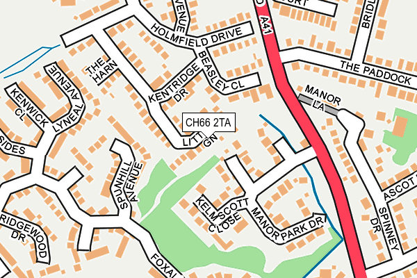 CH66 2TA map - OS OpenMap – Local (Ordnance Survey)