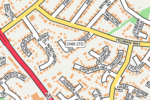 CH66 2TD map - OS OpenMap – Local (Ordnance Survey)