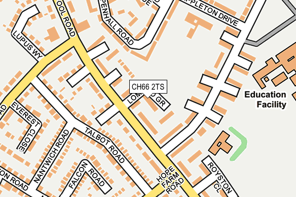 CH66 2TS map - OS OpenMap – Local (Ordnance Survey)