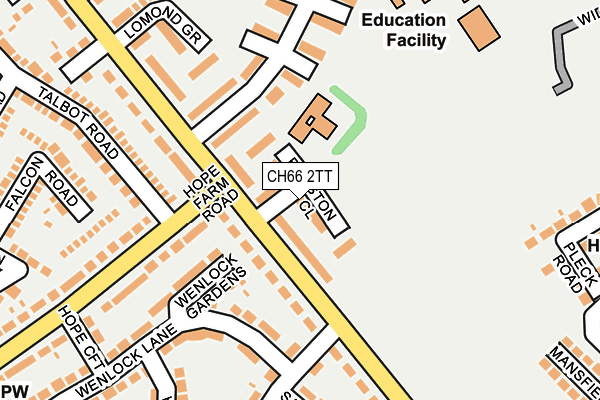 CH66 2TT map - OS OpenMap – Local (Ordnance Survey)