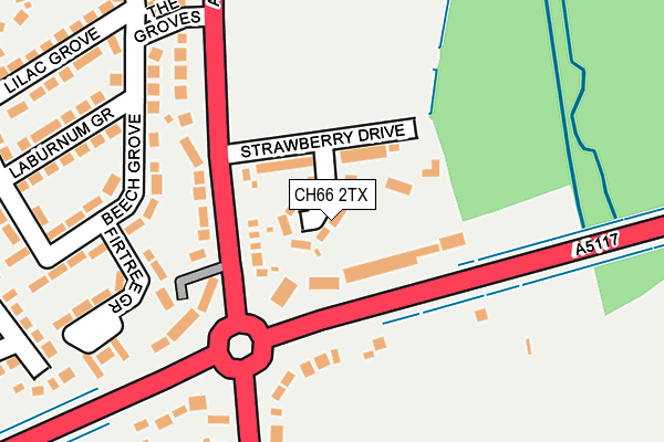 CH66 2TX map - OS OpenMap – Local (Ordnance Survey)