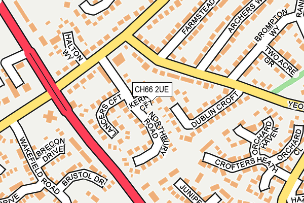 CH66 2UE map - OS OpenMap – Local (Ordnance Survey)