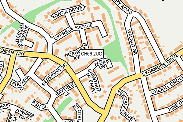 CH66 2UG map - OS OpenMap – Local (Ordnance Survey)