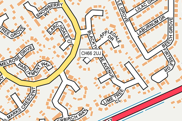 CH66 2UJ map - OS OpenMap – Local (Ordnance Survey)