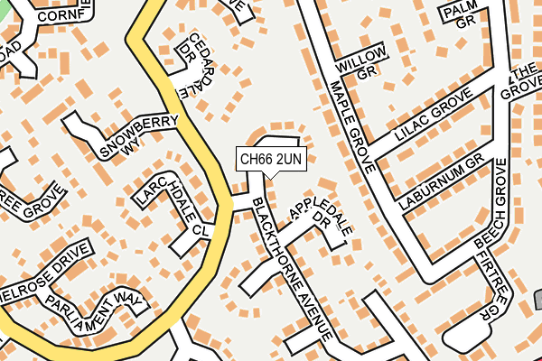 CH66 2UN map - OS OpenMap – Local (Ordnance Survey)